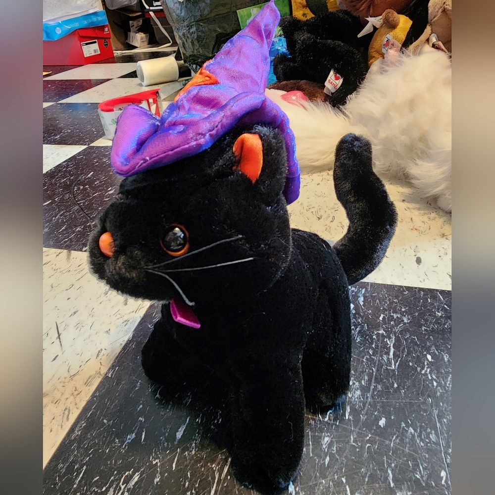 Vintage Dan Dee Halloween Witch Cat Plush